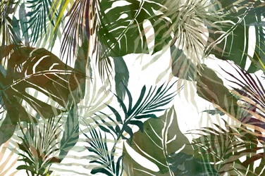Feuilles tropicales luxuriantes