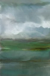 Horizon vert brumeux