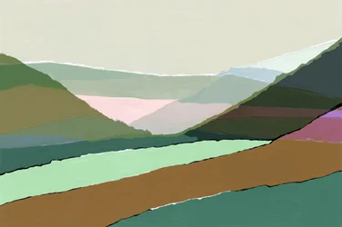 Paysage moderne en couches