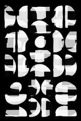 Abstrait géométrique monochrome