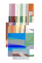 Collage géométrique aux tons neutres
