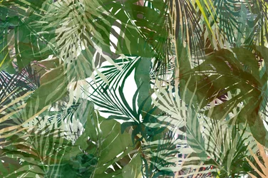 Motif de feuilles tropicales