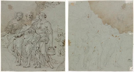 Lot et ses filles (recto) Esquisse pour Lot et ses filles (verso)