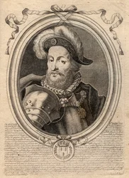 Portrait de François Ier (1494 - 1547), roi de France - François Ier, roi de France - Gravure de 