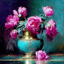 Fleurs abstraites avec du rose profond