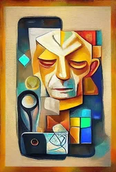 Art inspiré de Picasso, peinture surréaliste abstraite