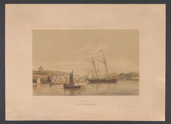 Port de Willemstad (Curaçao. Emplacement des navires de guerre dans le port)