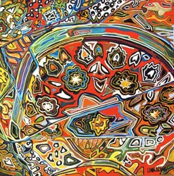 Détail pf Egyptian wprl, 2016 (mixte, acrylique, encre, huile)