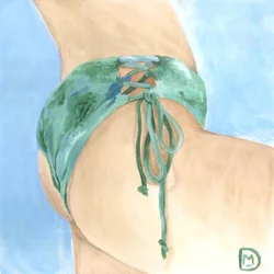 Bikini vert à lacets