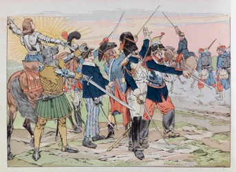 Illustration du livre « Les épées de France » : Allégorie des gloires de France aux poilus de 1914