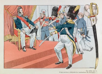Illustration du livre « Les épées de France » : Louis Philippe sur le trône