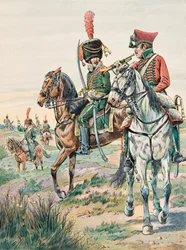 Uniforme des troupes françaises à travers les âges : trompette des chevaux légers d