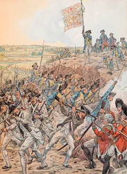 Jacques Marie Gaston Onfroy de Bréville dit JOB (1858-1931) - Les Français pendant la bataille de Yorktown en octobre 1781 pendant la guerre d