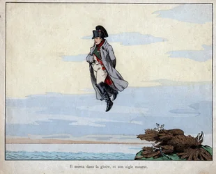 La mort de Napoléon, 5 mai 1821 - lithographie de Job (Jacques Onfroy de Bréville) de « Le Grand Napoléon des Petites Enfants » 1893
